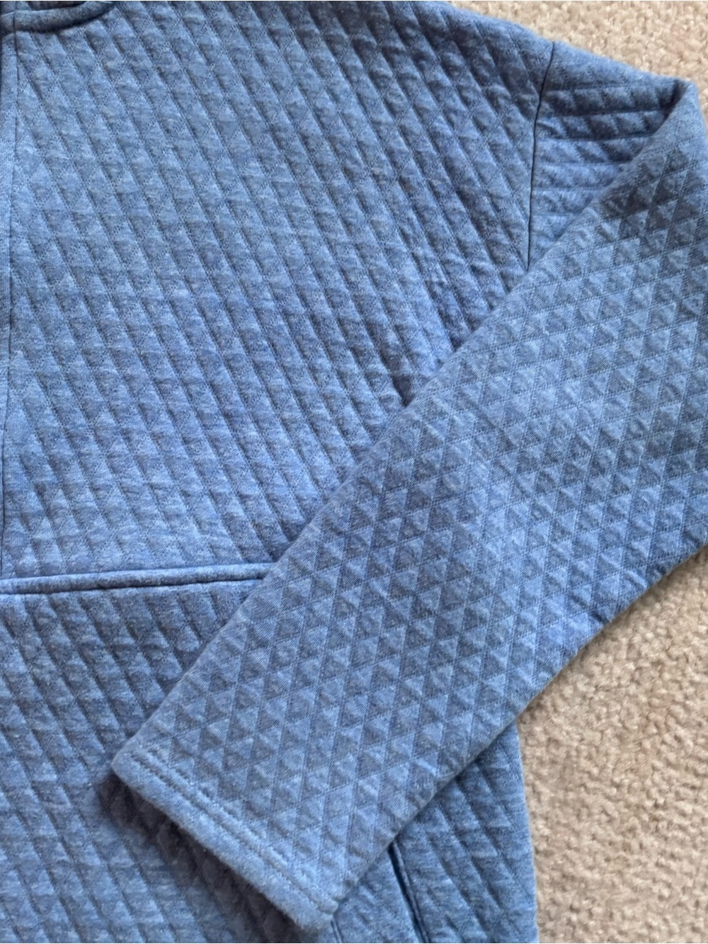 Eddie Bauer Quilted Half-Zip Turtleneck Sweater - Blue - Picture 2 of 7